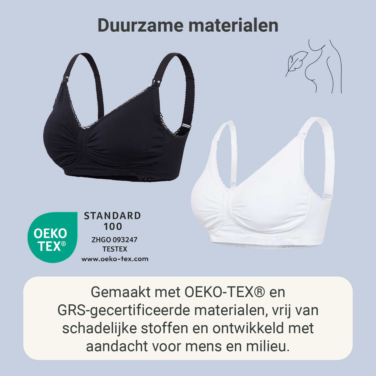 Carriwell Carriwell Meegroei- & Voedingsbh Padded + Gelbeugel Wit