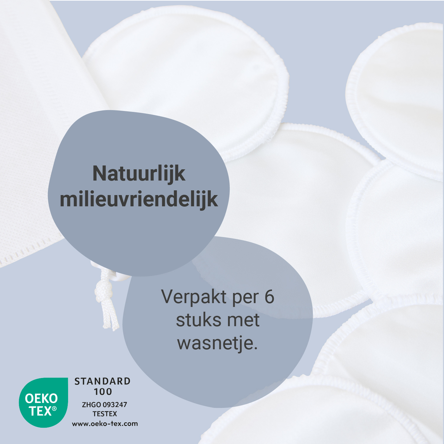 Carriwell Carriwell Wasbare Zoogcompressen Zijde (6 stuks)