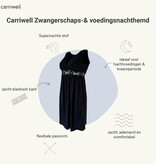 Carriwell Nachthemd voor Zwangerschap en Borstvoeding - Zwart