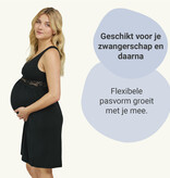 Carriwell Nachthemd voor Zwangerschap en Borstvoeding - Zwart