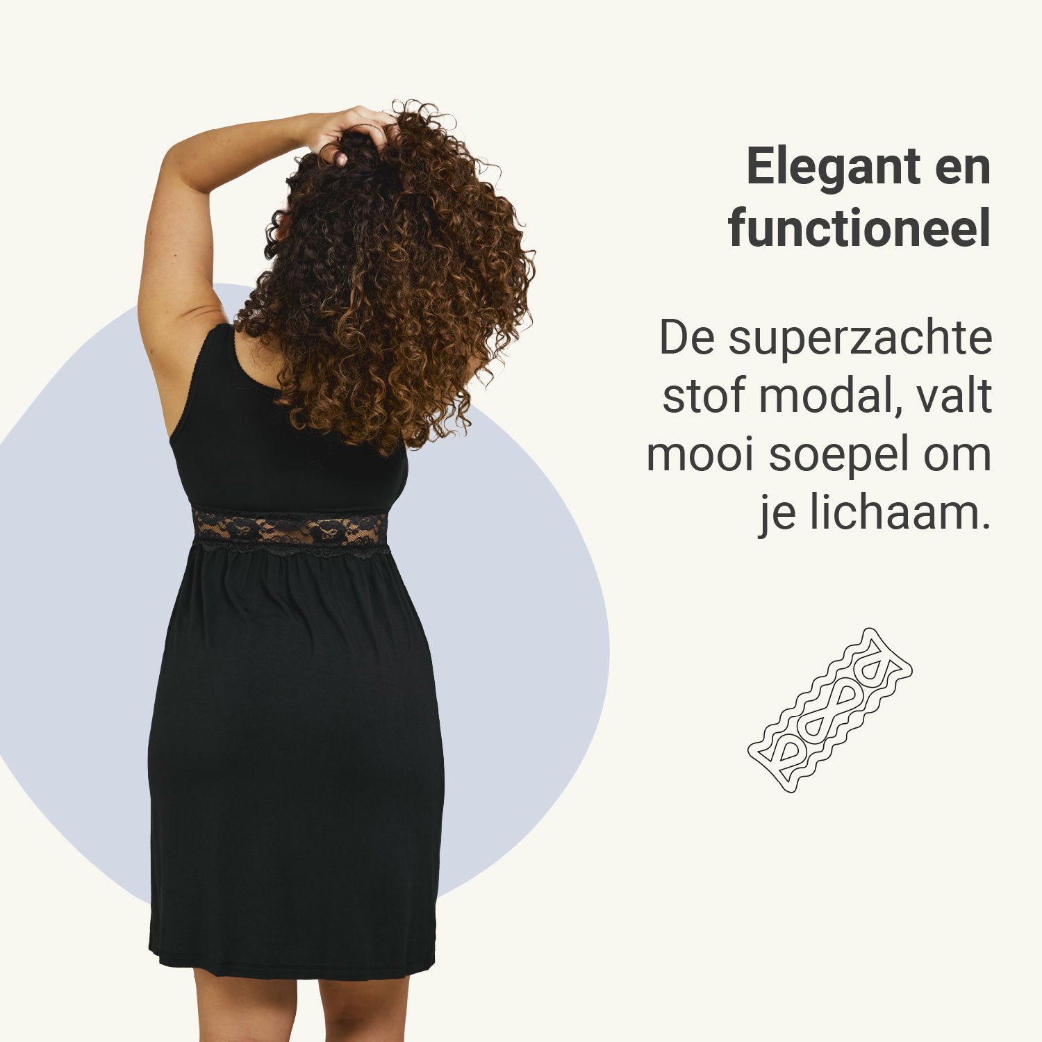 Carriwell Nachthemd voor Zwangerschap en Borstvoeding - Zwart