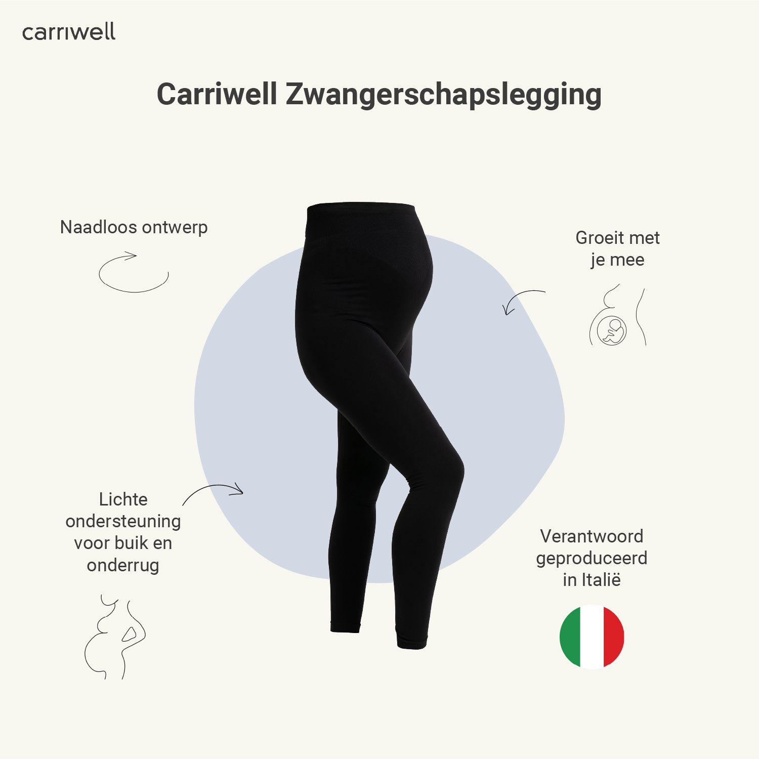 Carriwell Carriwell Zwangerschapslegging met Support