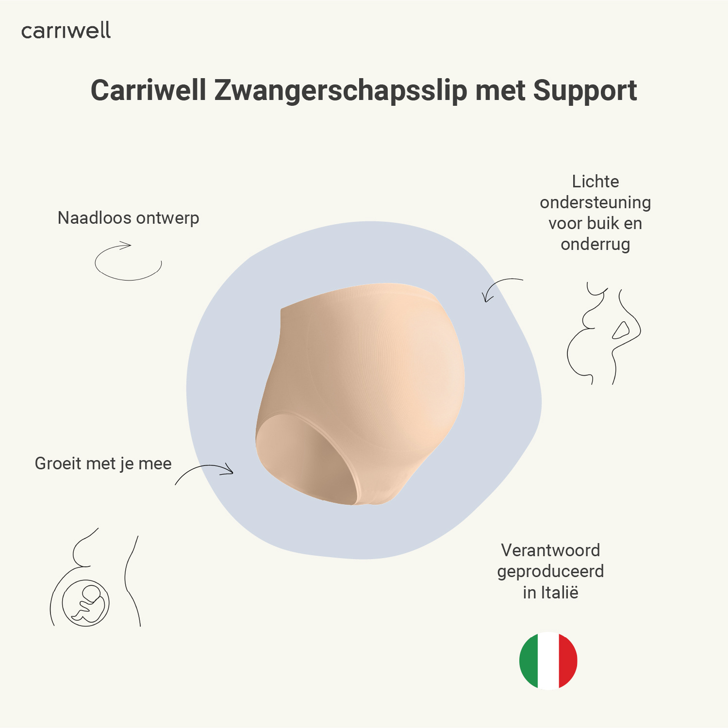 Carriwell Carriwell Zwangerschapsslip met Support Honey