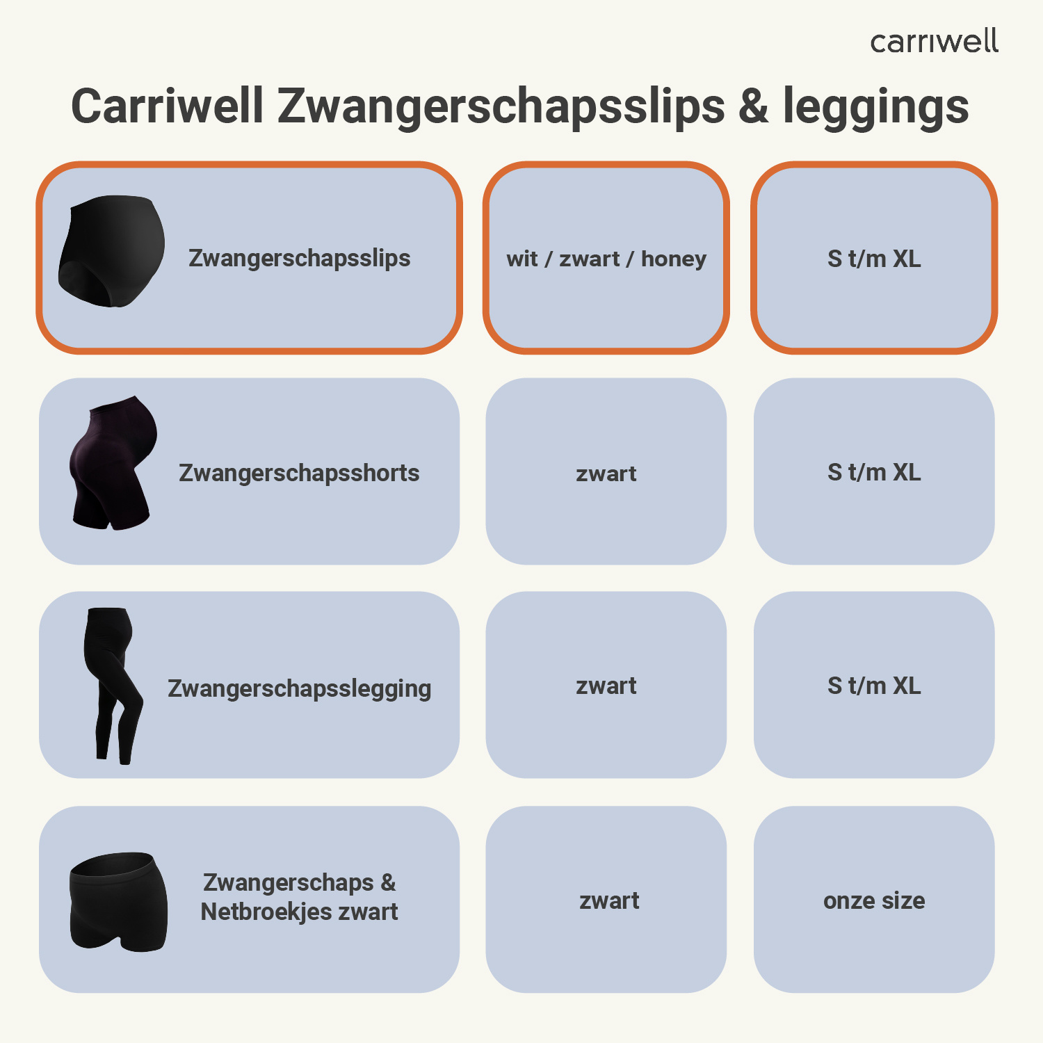 Carriwell Carriwell Zwangerschapsslip met Support Wit