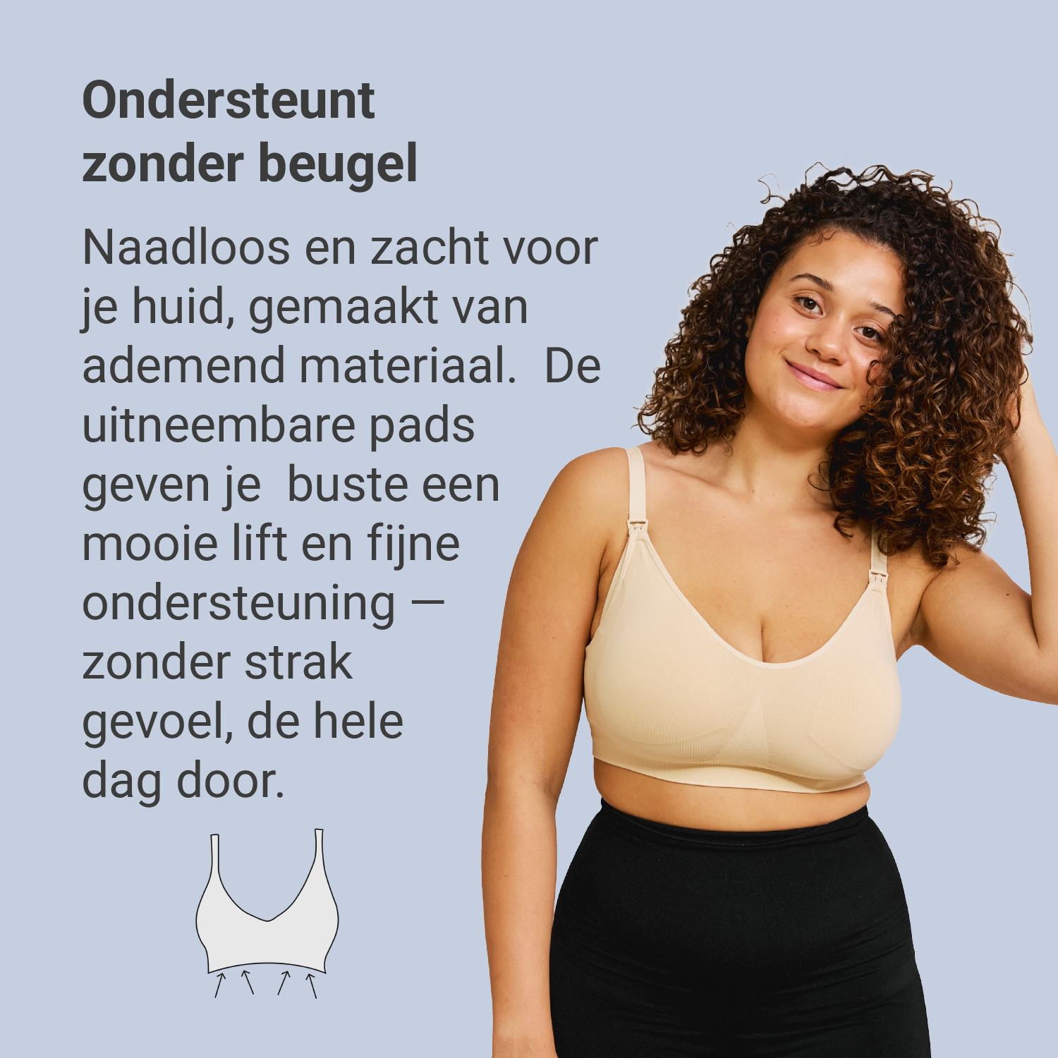 Carriwell Carriwell Meegroei- & Voedingsbh Padded - Beige
