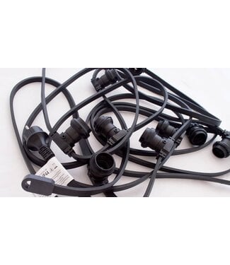 LED Stichkabel 20 Meter mit Stecker, inkl. Lampenhalter, IP44