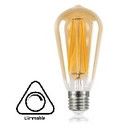 E27 5w Filament ST64 lamp, Dimbaar, 2 Jaar garantie