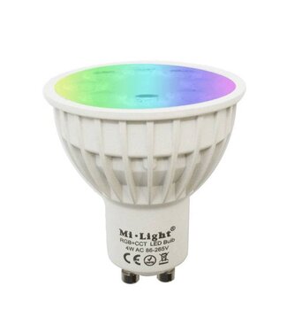 MiBoxer GU10 4w RGB + CCT, Wifi/RF, 270 Lumen, 2 Jaar Garantie