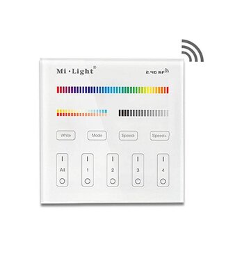 Mi-Light Wandbediening RGB + CCT (Batterij Versie)