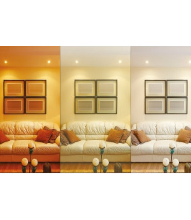 GU10 3,6w, 380 Lumen, 2700K-1800K (Warm Tone) , 2 Jaar garantie