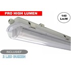 Komplette LED Leuchtstofflampe 120cm 40W, ±6000LM (Pro High Lumen), IP65, inkl. 2x LED-Röhre, 3 Jahre Garantie