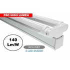 Komplette LED TL Montagestange 120cm, 40W, ±6000LM (Pro High Lumen), IP20, inkl. 2x LED-Röhre, 3 Jahre Garantie