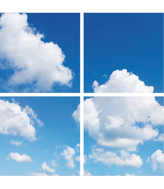 Fotoprint afbeelding Wolken 120x120cm voor 4x LED Paneel 60x60cm