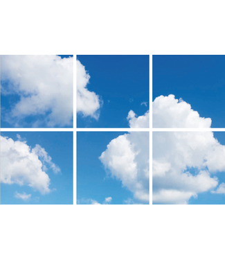 Fotodruckbild Wolken 180x120cm für 6x 60x60cm Led-Paneel