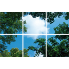 Fotoprint afbeelding Wolken en Bos 180x120cm voor 6x 60x60cm led paneel