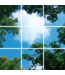 Fotodruckbild Wolken und Wälder 180x180cm für 9x 60x60cm Led-Paneel