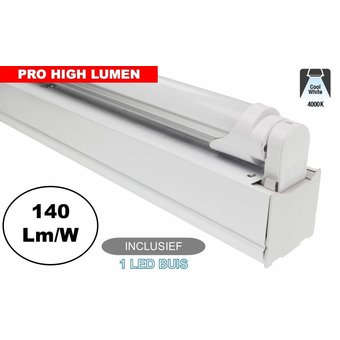 Komplette LED TL Montagestange 120cm, 20W, ±3000LM (Pro High Lumen), IP20, inkl. 1x LED-Röhre, 3 Jahre Garantie