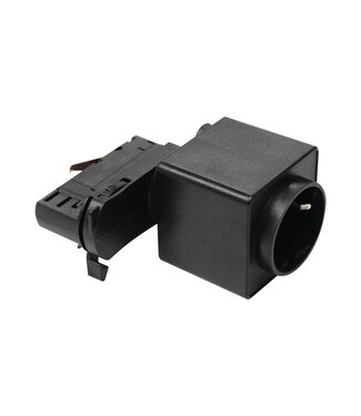 3 Phasen Schienenadapter mit Sockel, schwarz