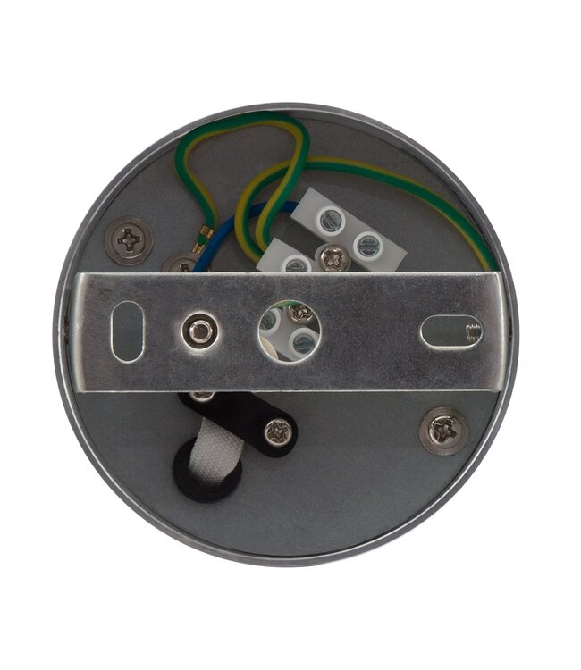 Anbauleuchte Rund Ø80x110 mm, Silber, (1x GU10 Strahler)