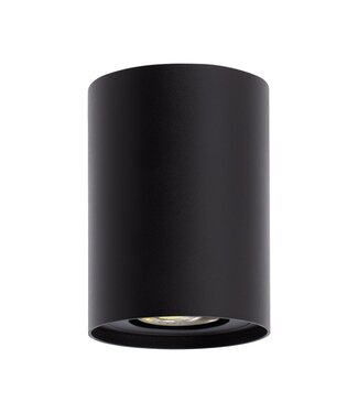 Anbauleuchte Rund Ø80x110 mm, Schwarz, (1x GU10 Strahler)