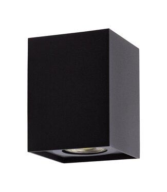 Anbauleuchte Quadratisch 83x83x110 mm, Schwarz, (1x GU10 Strahler)