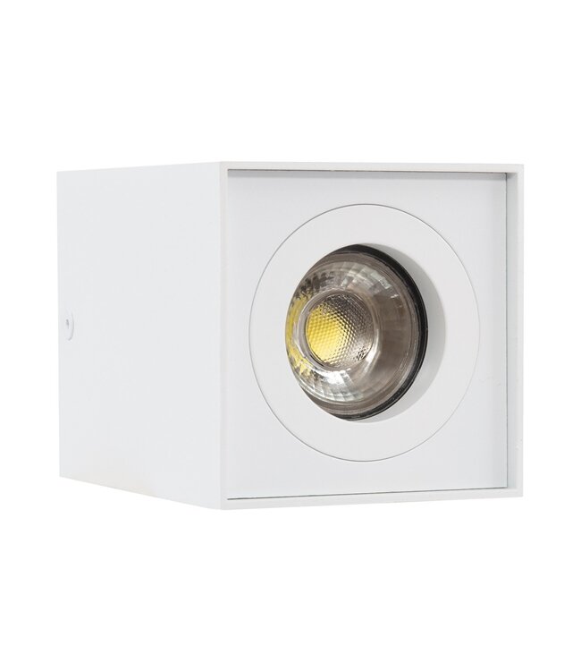 Opbouwarmatuur Vierkant 83x83x110 mm, Wit, (1x GU10 spot)