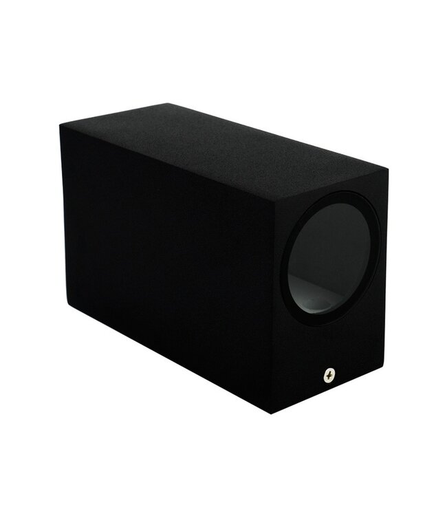 Wandleuchte Mis auf/ab, Schwarz, IP54, (2x GU10-Spot)