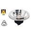 GU10 AR111 LED Spot 12w Zwart, 700-730 Lumen, 45°, Dimbaar, 2 Jaar Garantie