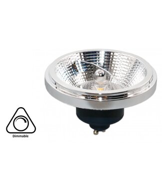 GU10 AR111 LED Spot 12w Zwart, 700-730 Lumen, 45°, Dimbaar, 2 Jaar Garantie
