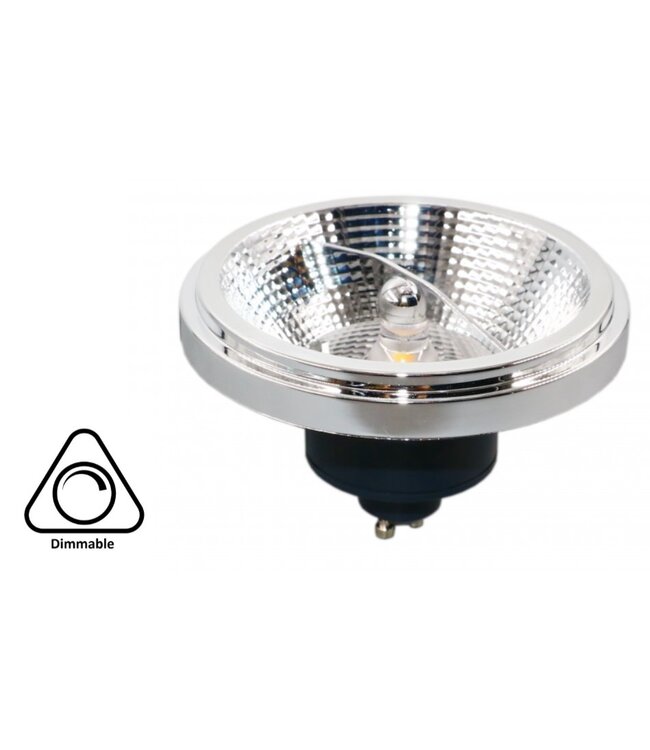 GU10 AR111 LED Spot 12w Schwarz, 700-730 Lumen, 45°, dimmbar, 2 Jahre Garantie