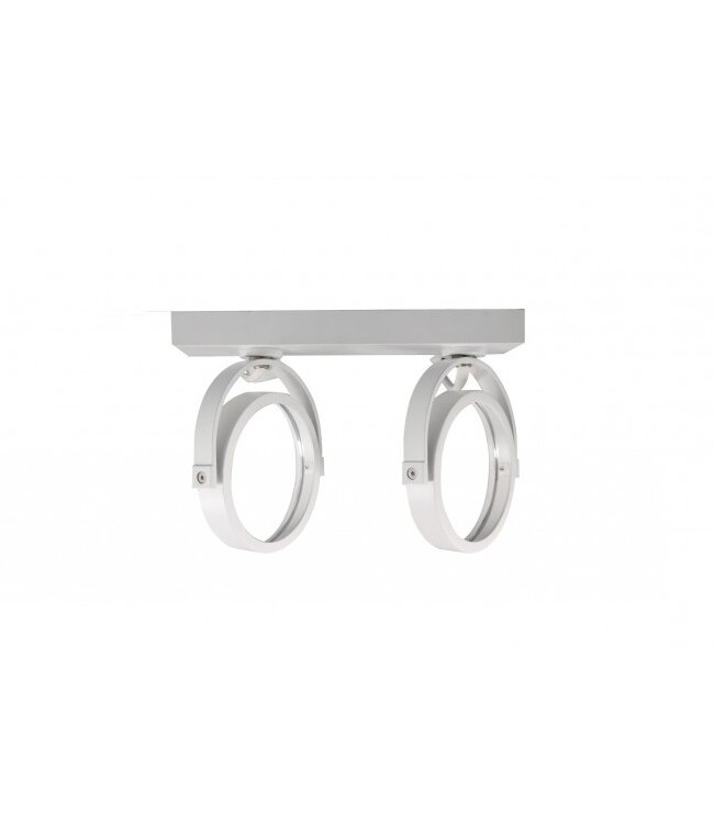 Opbouw armatuur AR111 met 2x GU10 Fitting, Witkleurige behuizing