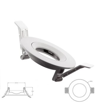 Led Spot Fixture Mattweiß, Vertieft, schwenkbar, IP20