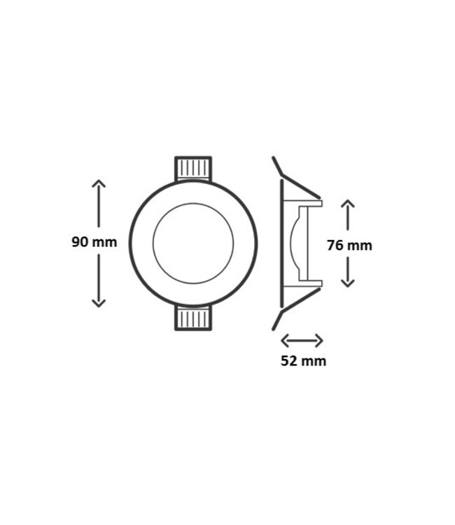 Led Spot Fixture gebürsteter Stahl, Vertieft, schwenkbar, IP20