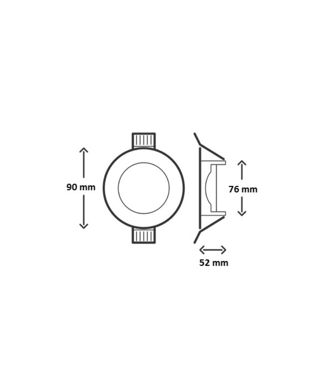 Led Spot Armatuur Mat Zwart, Verdiept, Kantelbaar, IP20