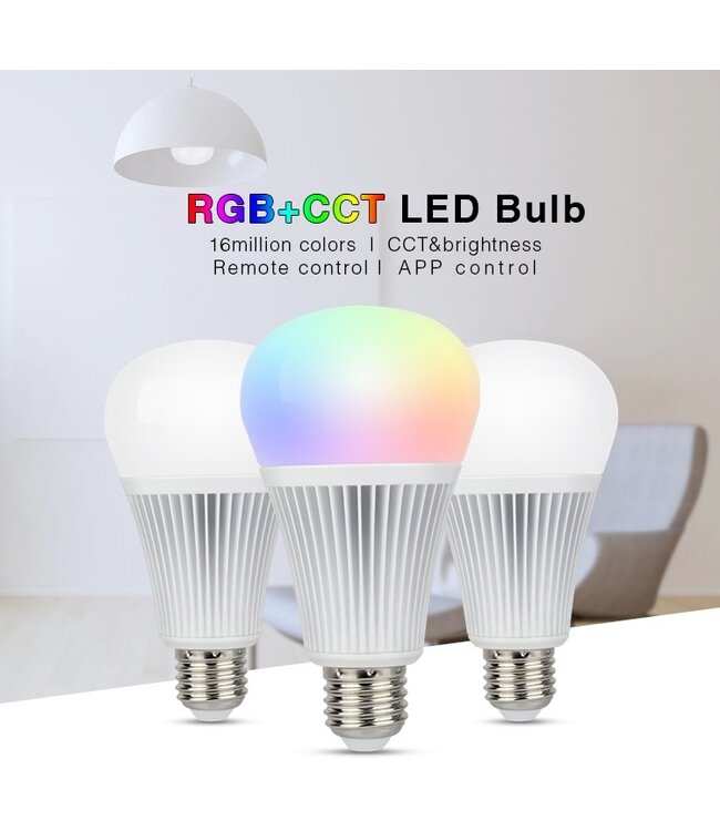 MiBoxer E27 9w RGB + CCT, Wifi/RF, 850 Lumen, 2 Jahre Garantie