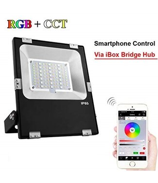 MiBoxer-Flutlichtstrahler 20w RGB + CCT, Wifi/RF, 1500 Lumen, IP65, 2 Jahre Garantie