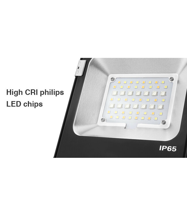 MiBoxer Floodlight 20w RGB + CCT, Wifi/RF, 1500 Lumen, IP65, 2 Jaar Garantie
