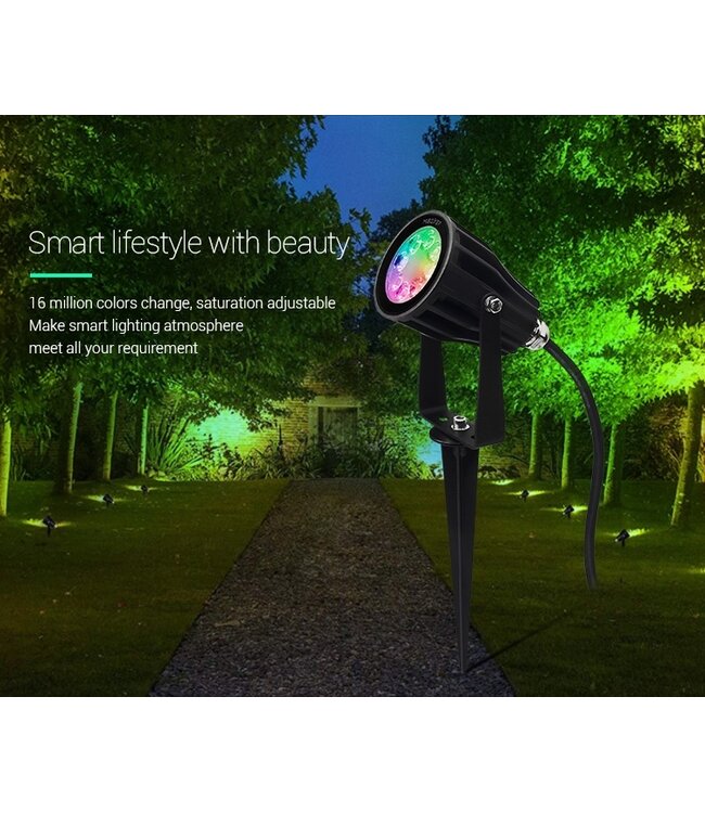 MiBoxer LED Prikspot 6w, RGB+CCT Wifi/RF, 420 Lumen, IP66, 230v, 2 Jaar Garantie