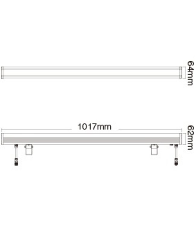 MiBoxer LED Wall Washer 100cm,  24w, RGB+CCT Wifi/RF, 1800 Lumen, IP66, 230v, 2 Jaar Garantie