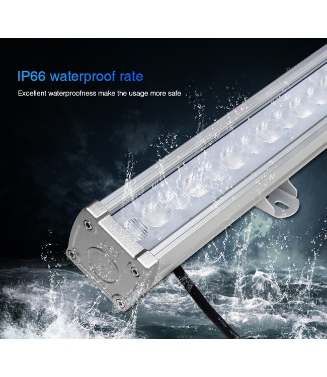 MiBoxer LED-Wallwasher 100cm, 24w, RGB+CCT Wifi/RF, 1800 Lumen, IP66, 230v, 2 Jahre Garantie
