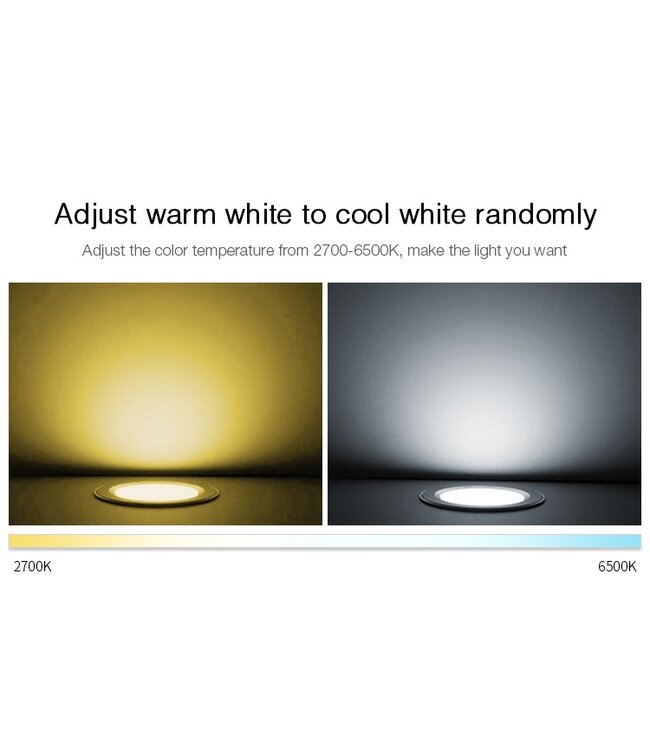 MiBoxer LED Downlighter 18w RGB + CCT, Wifi/RF, 1500 Lumen, Gatmaat 150mm, 2 Jaar Garantie