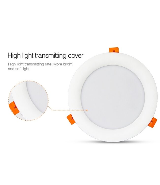 MiBoxer LED Downlighter 18w RGB + CCT, Wifi/RF, 1500 Lumen, Gatmaat 150mm, 2 Jaar Garantie