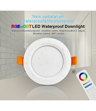 MiBoxer LED-Downlighter 6w RGB + CCT, Wifi/RF, 550 Lumen, IP54, Lochgröße 100mm, 2 Jahre Garantie