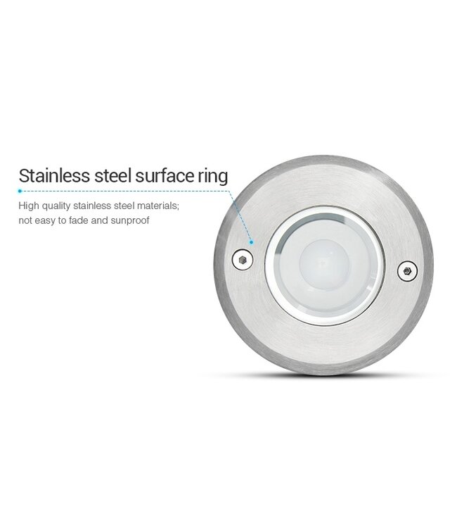 MiBoxer LED Ground Spot 5w, RGB+CCT Wifi/RF, 350 Lumen, IP68, 24v, 2 Jahre Garantie