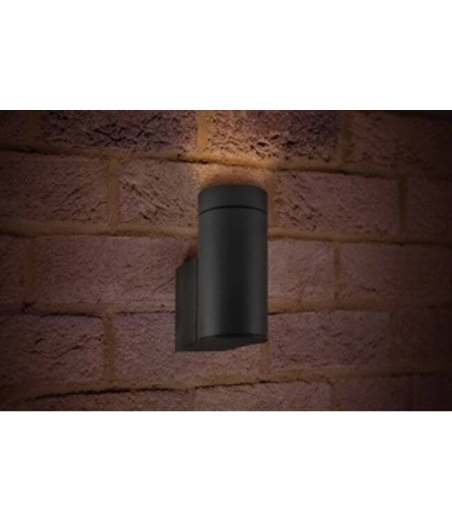 Wandleuchte Versari ab, Schwarz, IP54, (1x GU10-Spot)