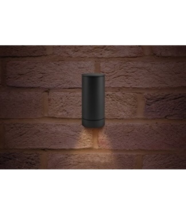 Wandleuchte Versari ab, Schwarz, IP54, (1x GU10-Spot)