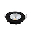 Inbouw LED Spot 5w Flat, 450 Lumen, 2200K, Kantelbaar, IP54, CRI90, Zwart Armatuur, Gatmaat 75mm, 2 Jaar Garantie