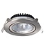 LED-Einbaustrahler 5w Flat, 450 Lumen, 2700K, schwenkbar, IP44, dimmbar, CRI90, Stahlhalterung, Lochgröße 72mm, 2 Jahre Garantie