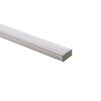 Aluminium-LED-Streifenprofil komplett mit matter Abdeckung, geeignet für 8/10/12-mm-LED-Streifen, Länge: 1 Meter