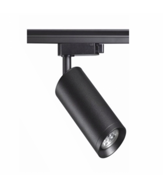 3 Fase Rail armatuur met GU10 Fitting met lange koker, Zwartkleurige behuizing